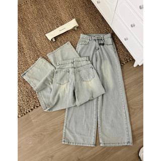  Quần jeans xuông dài nhạt cạp cao qc 1007 Samhyewear Thời Trang Nữ 