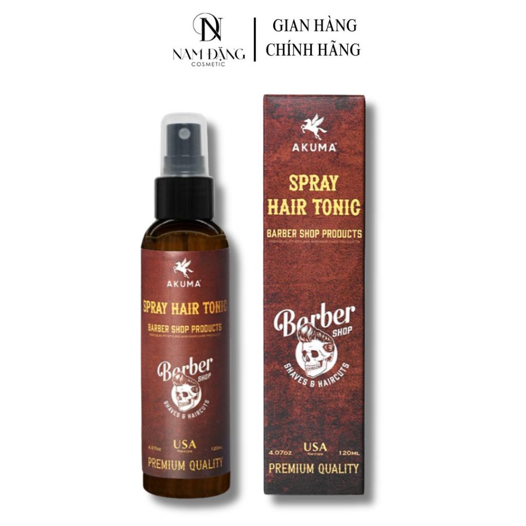 Xịt tạo phồng tóc AKUMA SPRAY HAIR TONIC tạo độ phồng tự nhiên, không gây bết và nặng tóc