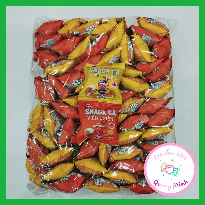 Bán sỉ Snack cá viên chiên Minh Châu foods bịch 60 gói giòn sụn thơm ngon,đồ ăn vặt giá rẻ, đồ ăn vặt cổng trường hot