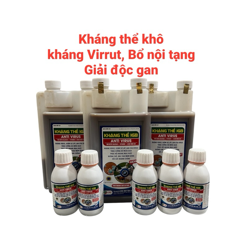 Kháng thể khô, Bổ nội tạng, Giải độc gan cấp tốc cho gà Chai 1 Lit (Tặng kèm lọ chiết)