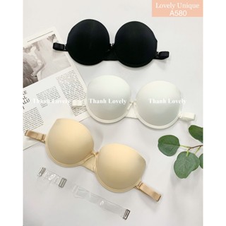 Áo lót cúp ngực, áo lót mặc đầm hở lưng, mút vừa, lưng áo có dây trong thay đổi linh hoạt Lovelyvn 580
