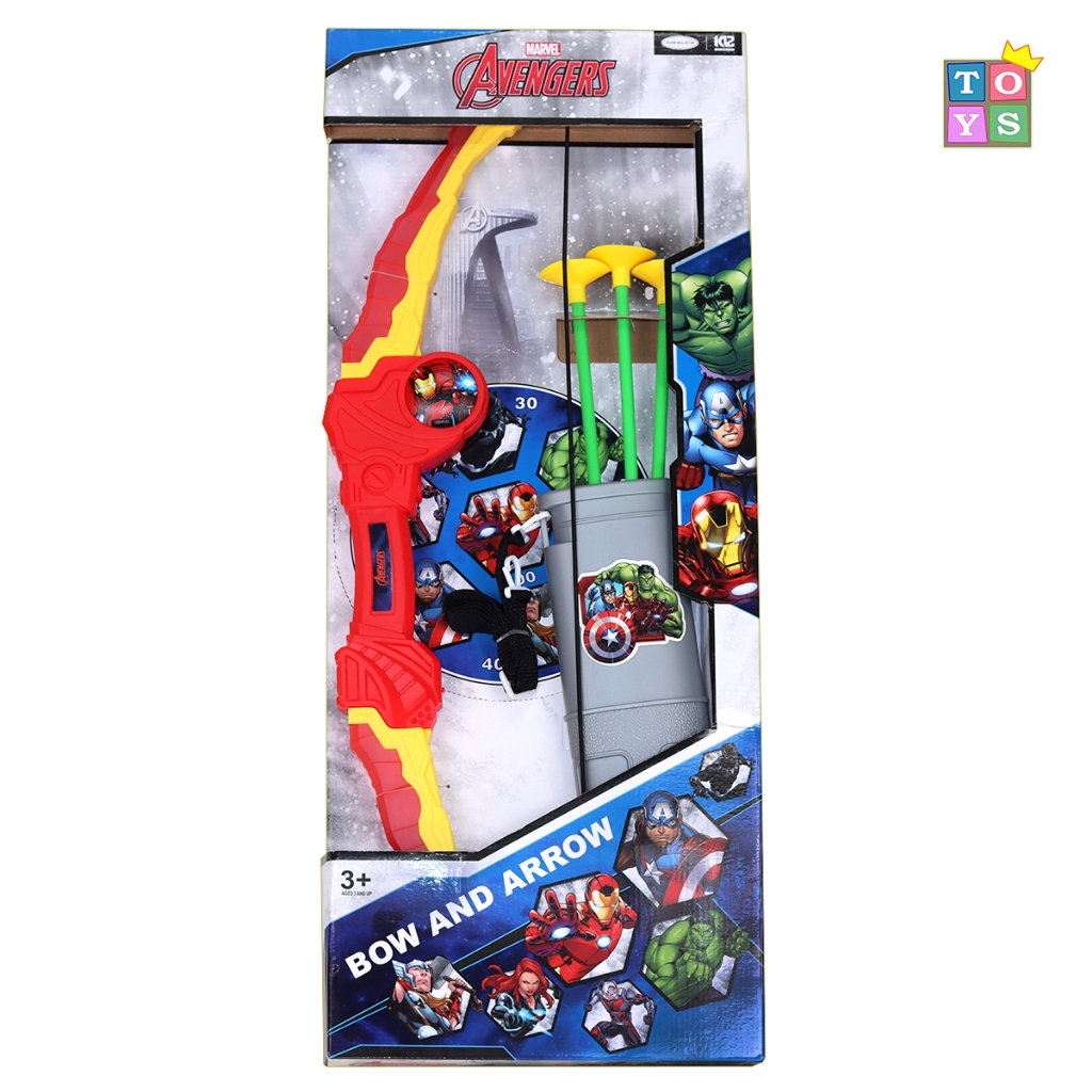 [Hỏa Tốc HN] Bộ Đồ Chơi Thể Thao Cung Tên Avenger - Cung Lắp Pin Phát Sáng - Tên Có Đầu Dính Cao Su
