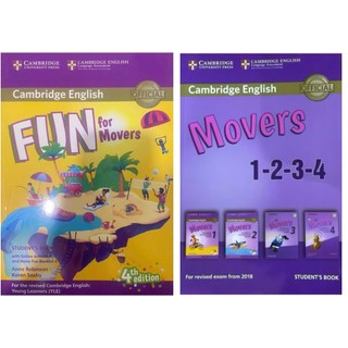 Bộ sách Fun For Movers (4th edition) + sách Movers in gộp 1-2-3-4