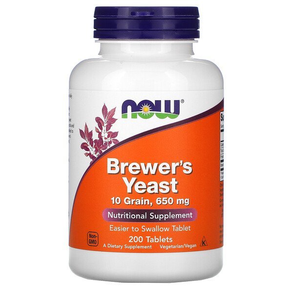NOW Foods Brewer’s Yeast - Viên uống men bia bổ sung Protein và Vitamin nhóm B (Sản phẩm nhập Mỹ, Hộ