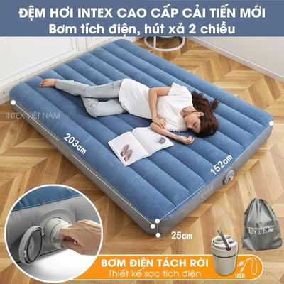 Đệm giường hơi cao cấp tích hợp bơm và bộ lưu điện INTEX 64187/64189