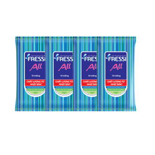 [HB Gift] Combo 4 gói khăn ướt chăm sóc gia đình Fressi Care All 10 miếng/gói