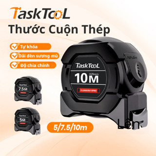TasKTooL Độ chính xác cao thước cuộn thép, thước dây thép carbon thước dây thước mét sơn huỳnh quang