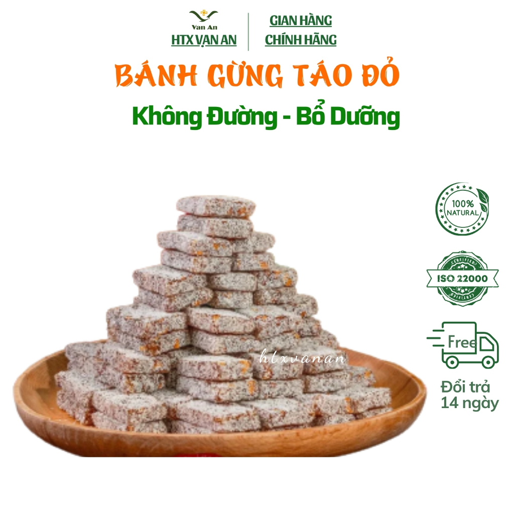 Bánh Gừng Táo Đỏ, Bánh Táo Đỏ Óc Chó, dưỡng nhan thơm ngon cô đặc  tiện lợi nhanh chóng