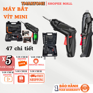 Máy Bắt Vít Cầm Tay Máy Khoan Pin Mini Bắt Vít Đa Năng Gia Dụng Thông Minh ASAKI
