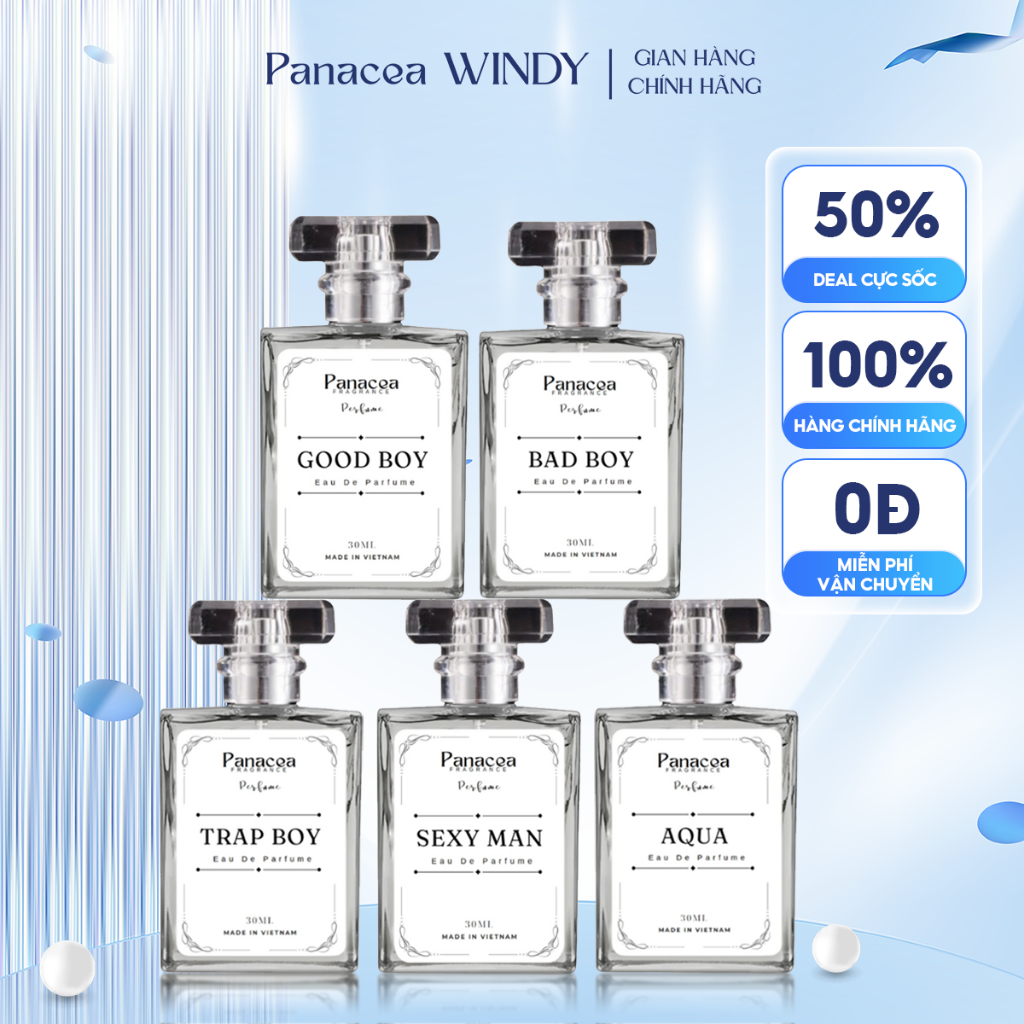 Nước Hoa Nam Panacea Trap Boy đi chơi, Good Boy đi học, Sexy Men đi tiệc Chai 30ml Dạng Xịt Tiện Lợi