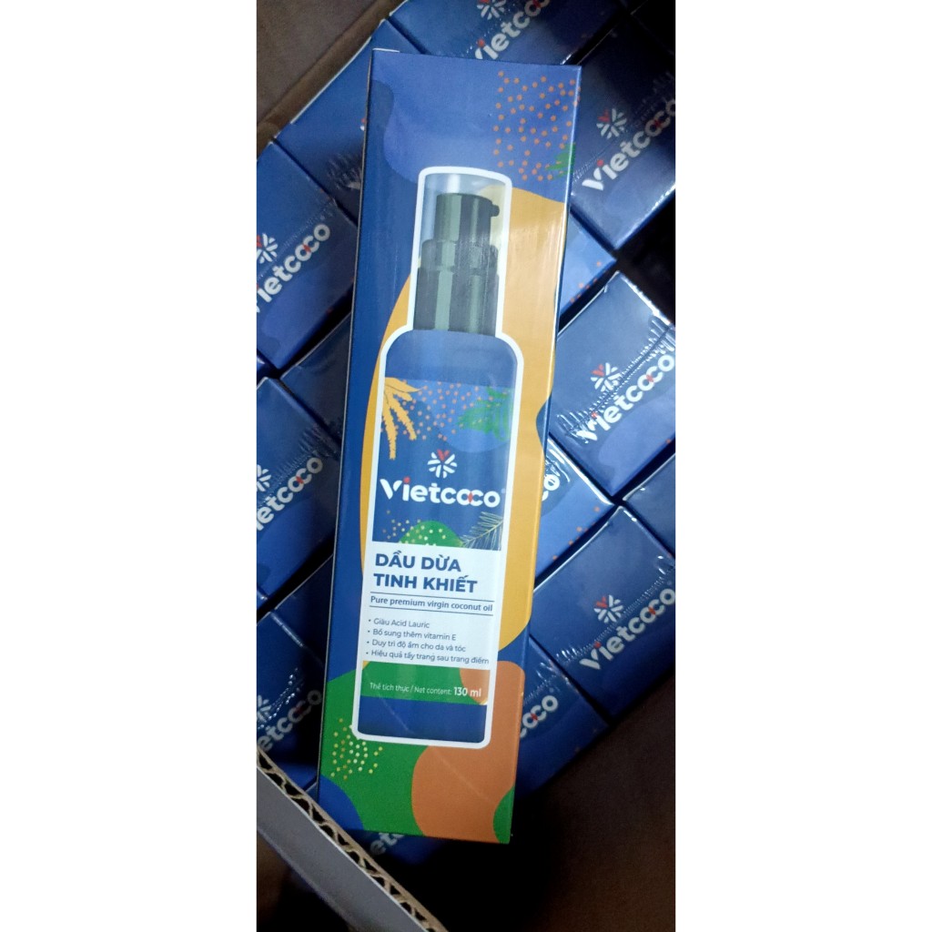 Dầu dừa ép lạnh organic Vietcoco 130ml, 250ml