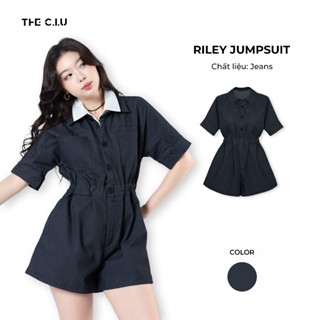   Jumpsuit jean tay ngắn cổ sơ mi THE C.I.U - Riley Jumpsuit  Không kèm cổ áo sơ mi trắng bên trong  