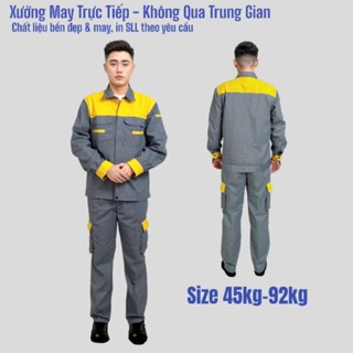 Quần Áo Bảo Hộ Lao Động, Đồng Phục Kĩ Sư, Công Nhân, Thợ Điện Lạnh Phối Màu DN15