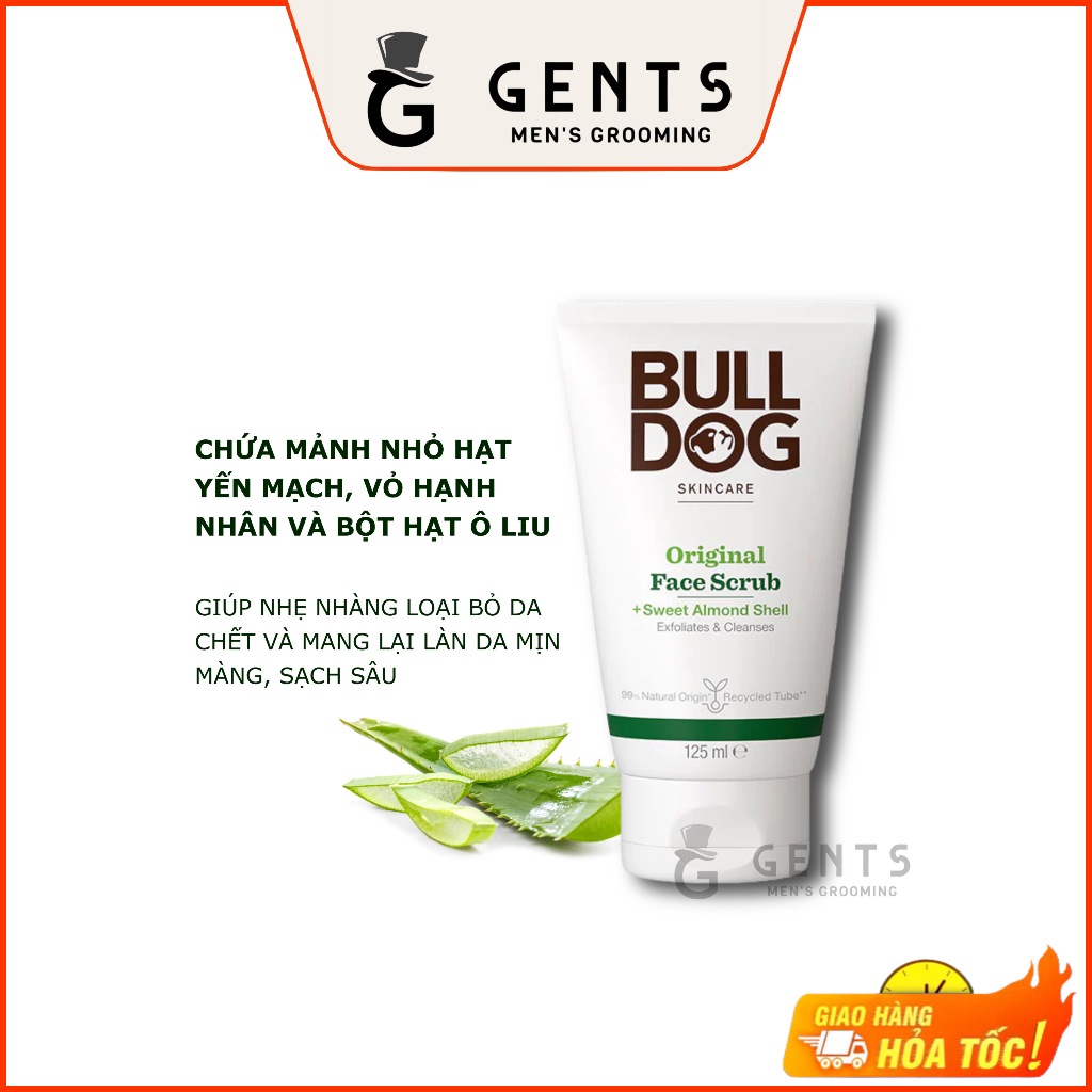 Tẩy tế bào chết cho nam Bulldog Skincare Original Face Scrub 125ml
