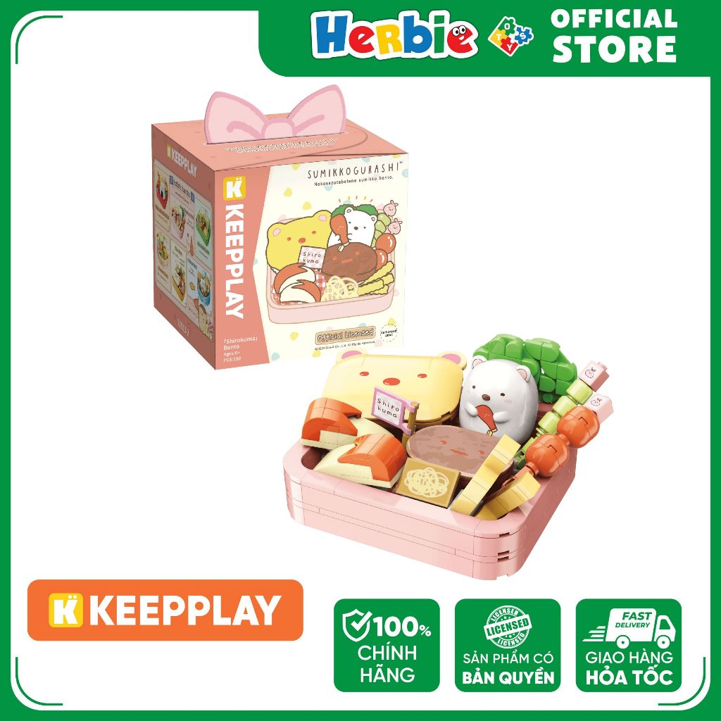 Đồ Chơi Lắp Ráp Keepplay Sumikko Shirokuma Bento 77013-2 - Herbie Toys