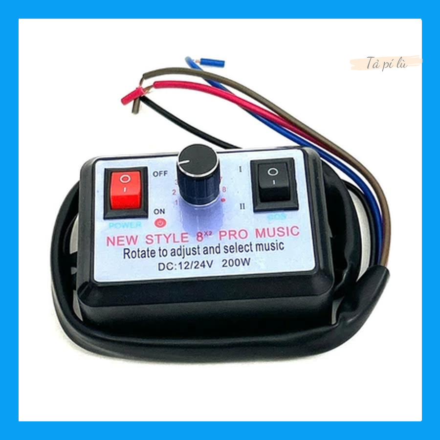 Cục nhại còi lắp cho xe tải 12v-24v nhại kèn 8-12 bài music new
