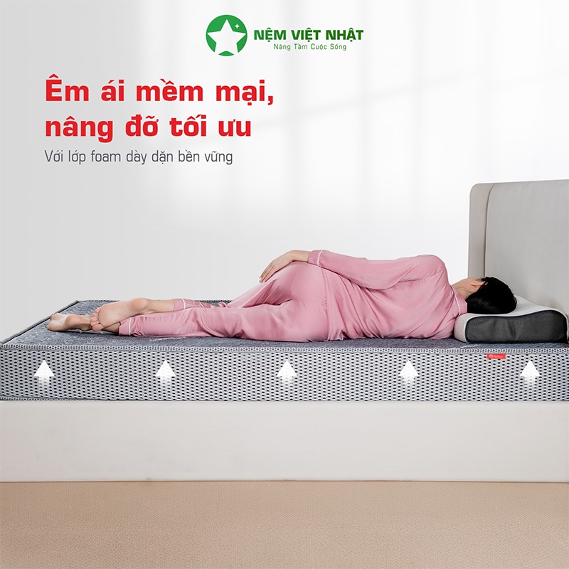 Nệm Foam Việt Nhật Nano - Nâng Đỡ, Định Hình Tối Ưu - Bảo Hành 10 Năm - Đầy Đủ Kích Thước | BigBuy360 - bigbuy360.vn