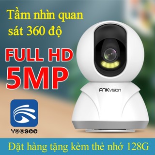 CAMERA IP WIFI YOOS EE Tiếng Việt FNKvision 5.0Mpx Full HD  New 2023 - QUAY ĐÊM SIÊU NÉT - XOAY 360 ĐỘ