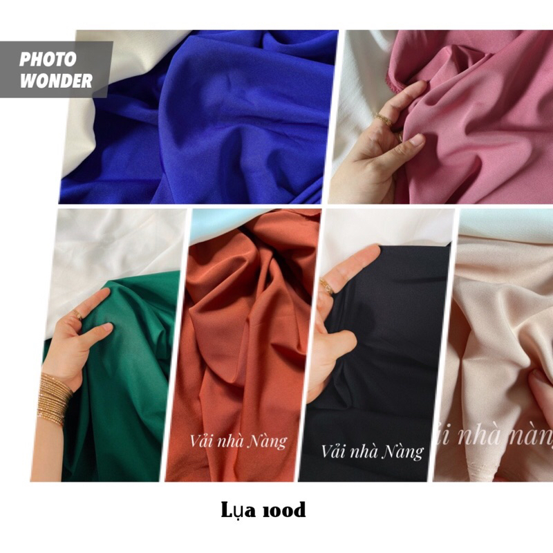 Vải Lụa màu 100d chuyên dụng