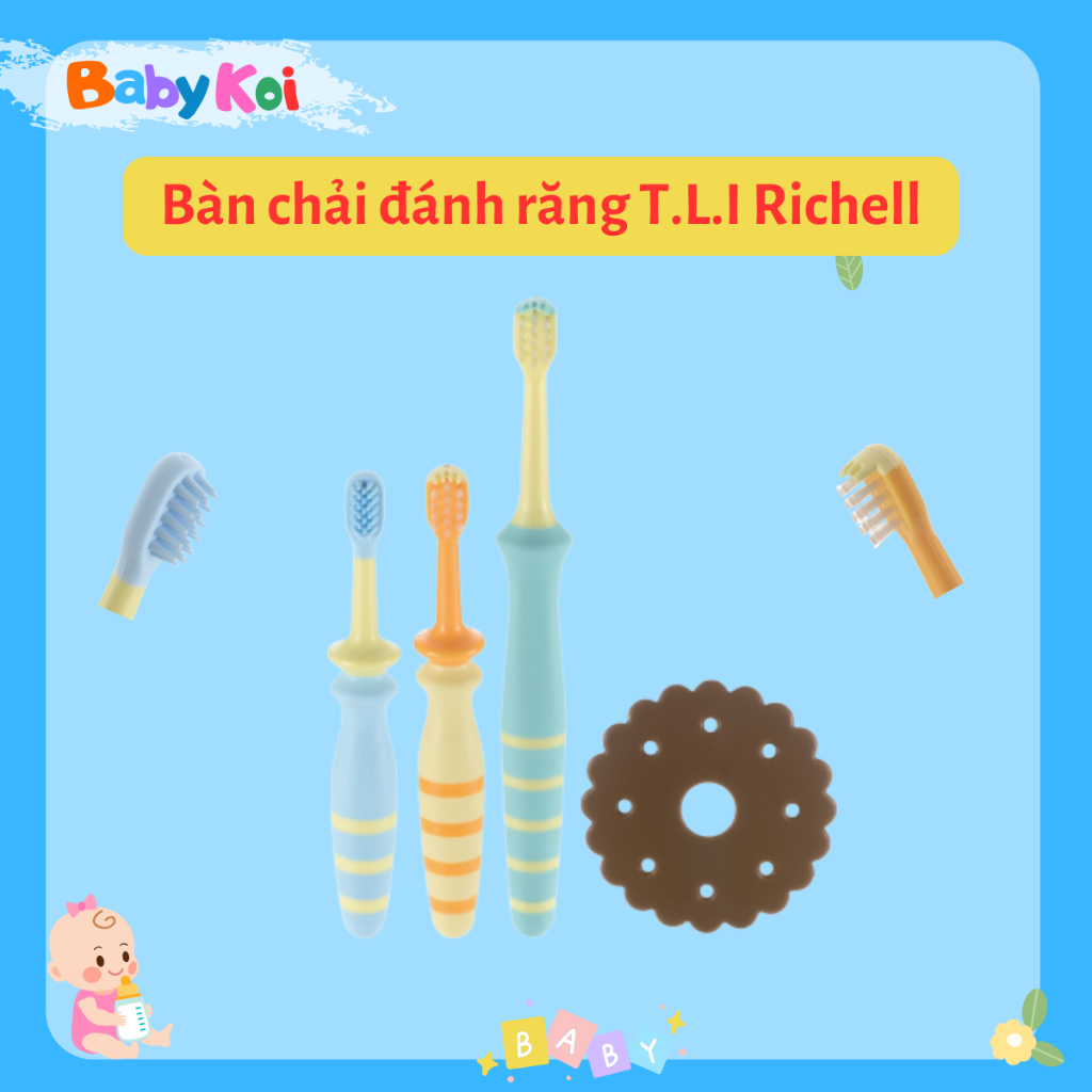 Bàn chải TLI Richell cho bé từ 3M