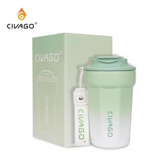 CIVAGO ly giữ nhiệt 400ml bình giữ nhiệt lót gốm cốc cafe giữ nhiệt mini