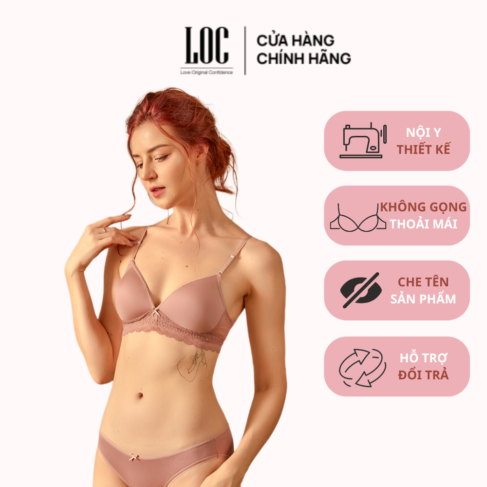 Áo ngực nữ không gọng trơn mút mỏng phối ren LOC | BigBuy360 - bigbuy360.vn