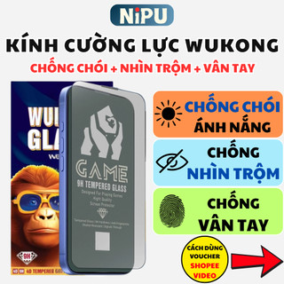  Kính Cường Lực iPhone WP29 Mặt Nhám Chống Vân Tay Chống Chói Có Khung Hỗ Trợ Dán 