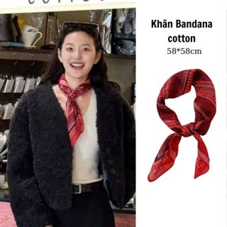  Khăn turban hiphop EXO streetwear quấn tóc thăt nơ. Bandana nam nữ unisex quấn đầu vải cotton mền mịn size 58*58cm 