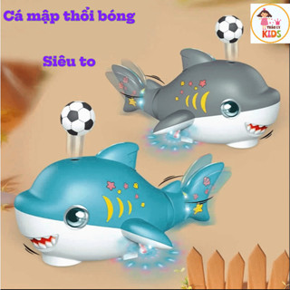 Đồ chơi cá mập thổi bóng, Hải cẩu thổi bóng, có nhạc và đèn led vui nhộn cho bé, giúp bé nâng cao kỹ năng , Thảo Ly Kids