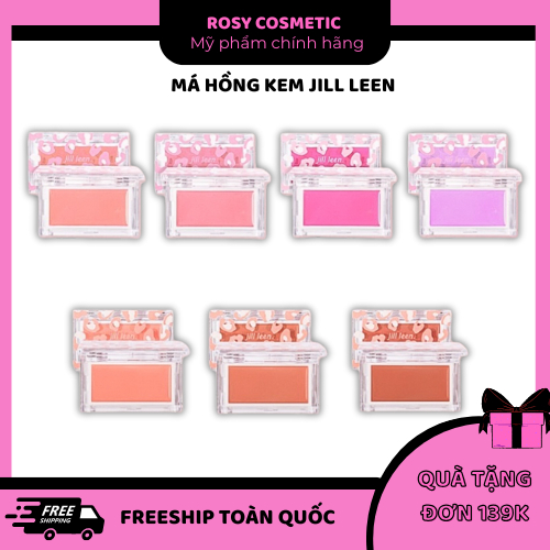 [HOẢ TỐC] Má hồng kem JILL LEEN Dạng Kem Màu Tím Làm Sáng Lâu Trôi Dưỡng Ẩm Tùy Chọn tự chọn Rosy co