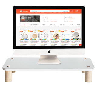 Kệ màn hình máy tính NHU Y DECOR kê laptop trang trí bằng gỗ, kệ gỗ để bàn mini - Decor bàn làm việc HỎA TỐC HCM