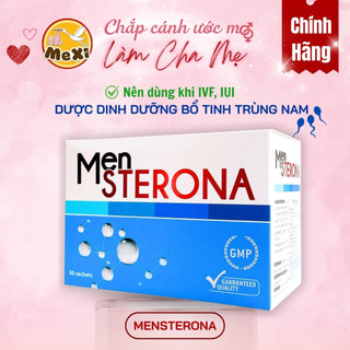 Mensterona - Bổ Tinh Trùng, Tăng Cường Sinh Lý Nam, Tăng Sức Đề Kháng, Tăng Thụ Thai (Hộp 30 gói)