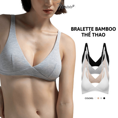 MUSTOTO Áo Lót Nữ Bralette Trơn Mút Mỏng Không Gọng Chất Liệu Bamboo Kháng Khuẩn (MA3201)