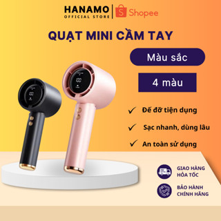 Quạt cầm tay mini sạc điện pin 4000mAh điện lạnh quạt phản lực cầm tay 100 tốc độ gió, Quạt tích điện màn hình LED