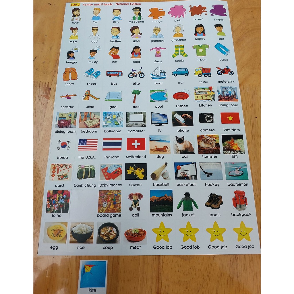 Sticker tiếng anh Lớp 2 Family and Friends - National Edition