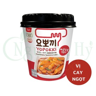 Bánh gạo Hàn Quốc Yopokki Topokki dạng cốc vị cay ngọt