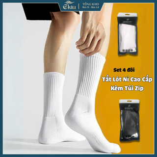 Tất vớ thể thao nam cổ cao cổ trung dày dặn thấm hút mồ hôi tốt, êm ái thoáng khí giảm mùi hôi - Ekiu Shop