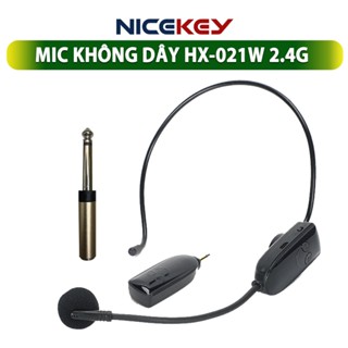  CHINH HÃNG  Mic Không Dây Cao Cấp HX-W021 Sóng 2.4G Dùng 12-15h  Kết Nối Loa Trợ Giảng Loa Kéo Amly ⚡BH 1 NĂM⚡ 