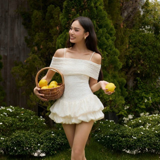 Đầm Nữ Ngắn Trễ Vai Ôm Body Dáng Bí Tầng Phồng Siêu Xinh - ANNIS DRESS - GOÛT DE JUN