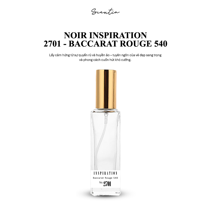 Nước Hoa NOIR INSPIRATION 2701 - Baccarat Rouge 540 Cao Cấp Chính Hãng | NOIR 2701