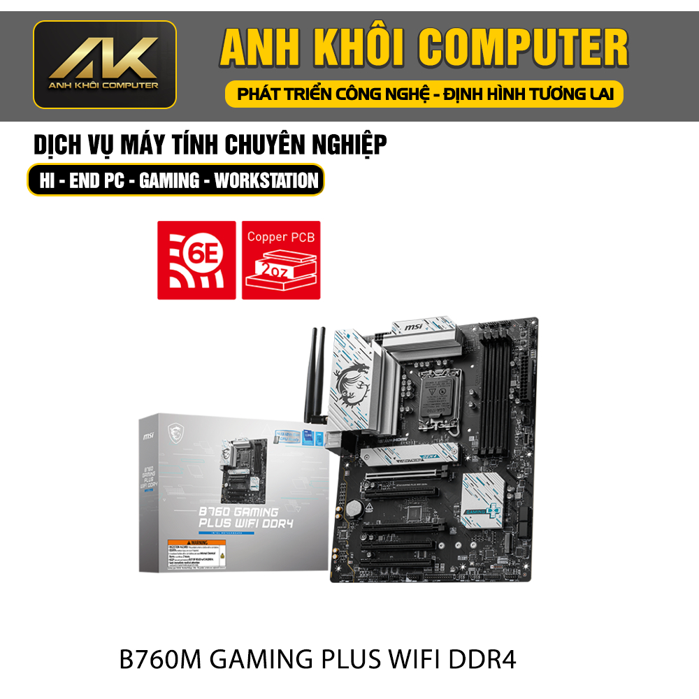 Bo mạch chủ MSI B760M GAMING PLUS WIFI DDR4