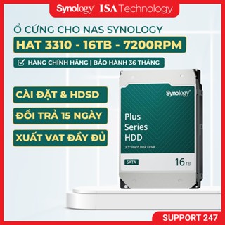 Ổ cứng HDD HAT3310 16TB dành cho NAS Synology - 7200rpm, 512MB cache, SATA 6Gb/s,hàng chính hãng