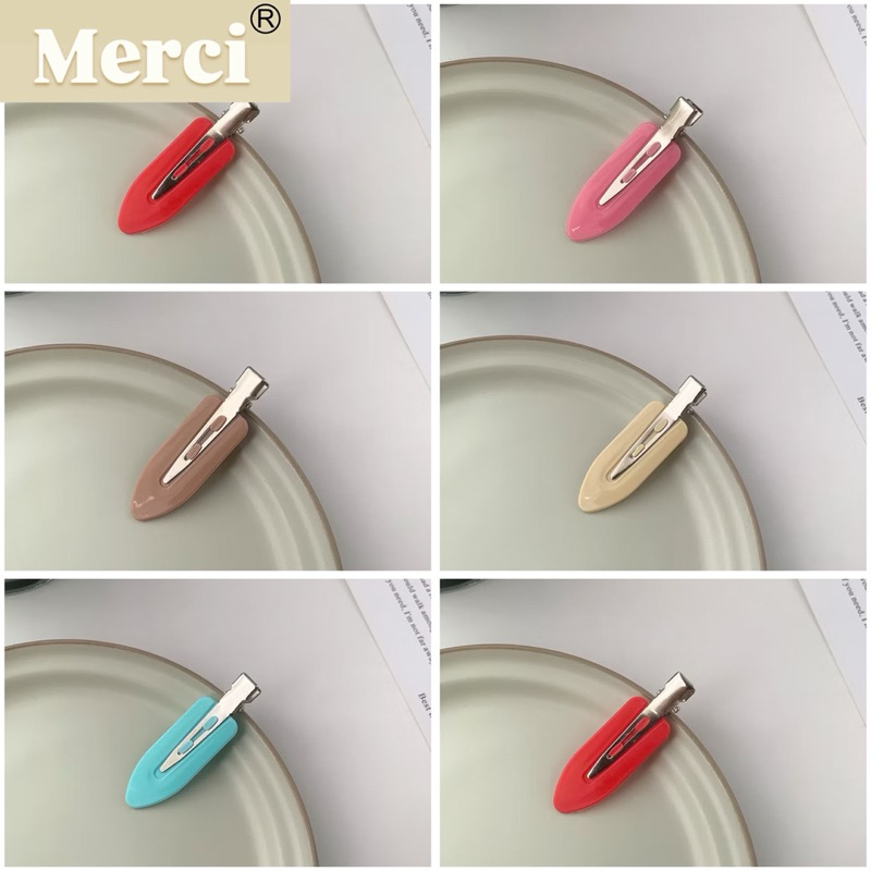 M60. Kẹp tóc mỏ vịt, Kẹp tóc mái, Kẹp tóc trơn -[Merci]-Kẹp tóc dễ thương ,kẹp tóc đỏ,kẹp tóc giọt n