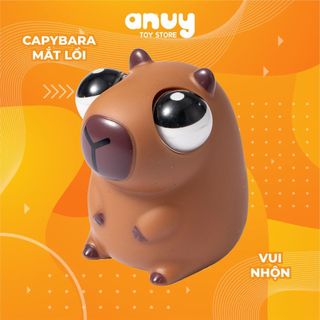  Squishy capybara mắt lồi bóp xả stress lòi mắt 