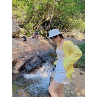 Quần Short Nữ Lưng Cao Ống Rộng VINTAGE