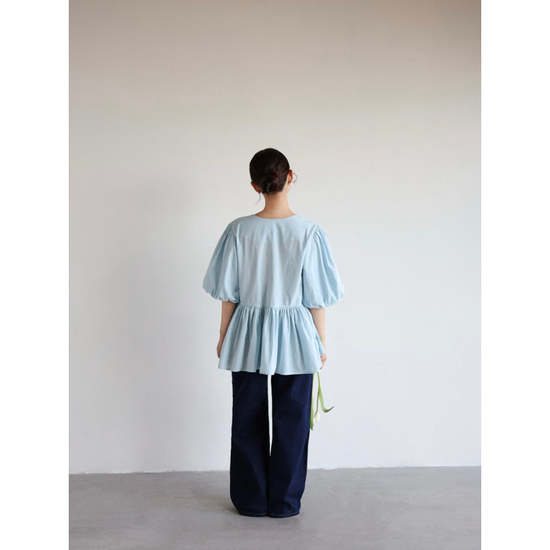 Áo babydoll tay lỡ phồng thô hàn | 𝐒𝐎𝐌𝐒 | 𝐎𝐫𝐫𝐞́ 𝐓𝐨𝐩 | BigBuy360 - bigbuy360.vn