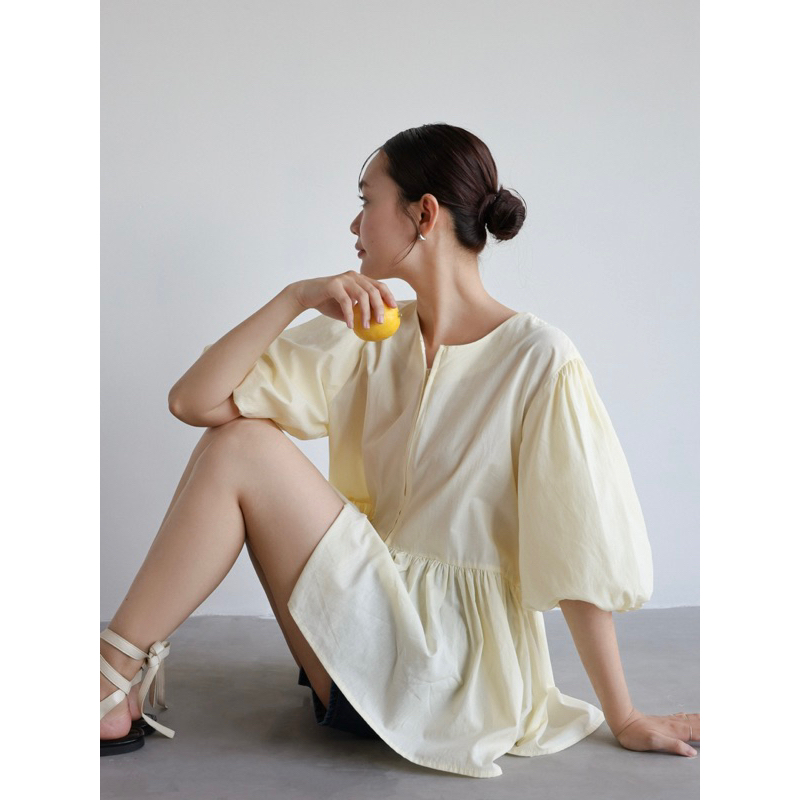 Áo babydoll tay lỡ phồng thô hàn | 𝐒𝐎𝐌𝐒 | 𝐎𝐫𝐫𝐞́ 𝐓𝐨𝐩 | BigBuy360 - bigbuy360.vn
