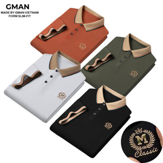 Combo 2 Áo Polo Nam GMAN Có Cổ Thêu M, Áo Thun Nam  Basic Classic Chất Liệu Vải Poly Dệt Kim Cao Cấp Thấm Hút Mồ HôiPL05