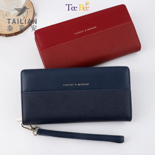(Mẫu Mới) Ví Dài Tailian Khóa Kéo chất liệu da nhiều ngăn đựng thẻ thời trang phong cách Hàn Quốc dành cho nữ