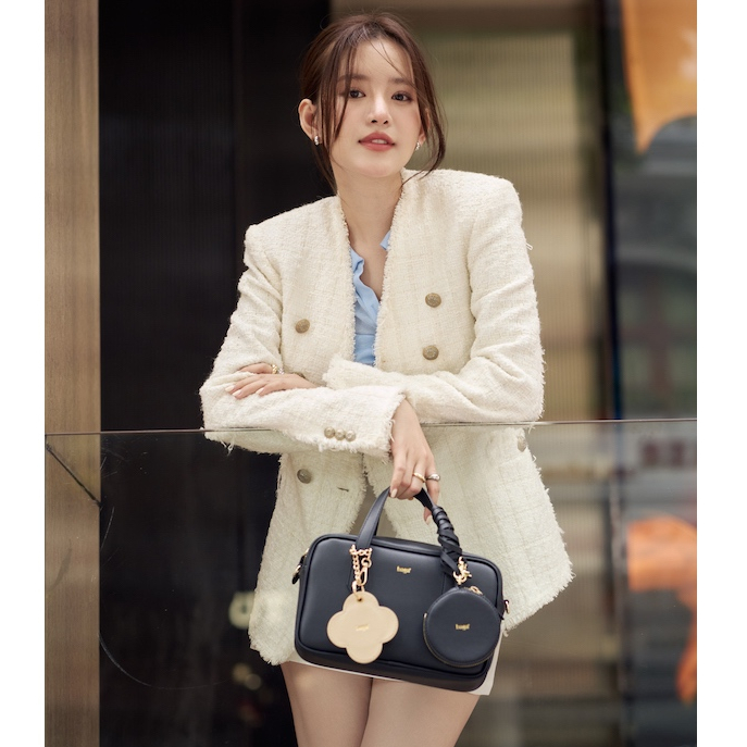 Túi xách nữ BAGA Bami S đi làm đi chơi nhẹ gọn - Màu Black Noir (Túi chưa bao gồm Charm) | BigBuy360 - bigbuy360.vn